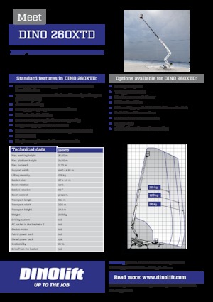 Op vrachtwagen gemonteerde knikarmhoogwerkers Dino Lift Dino 260XTD