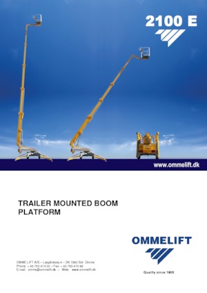 Telescoophoogwerkers op aanhangwagen OMMELIFT Omme 2100EB