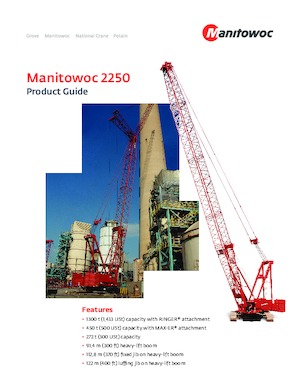 Rupskranen - Traliearm Manitowoc 2250 T