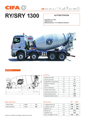 Truckmixers CIFA SRY 1300 
