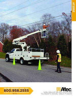 Op aanhangwagen gemonteerde knikarmhoogwerkers Altec AT235P