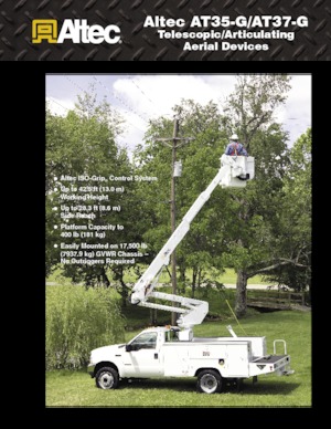 Op aanhangwagen gemonteerde knikarmhoogwerkers Altec AT35G