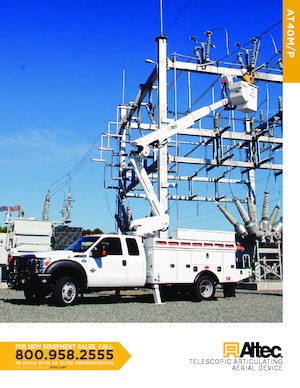 Op aanhangwagen gemonteerde knikarmhoogwerkers Altec AT40P – JEMS