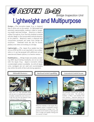 Op aanhangwagen gemonteerde knikarmhoogwerkers Aspen Aerials  B-32