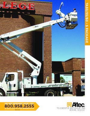 Op aanhangwagen gemonteerde knikarmhoogwerkers Altec TA50S