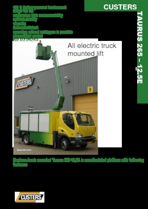 Op aanhangwagen gemonteerde knikarmhoogwerkers Custers Taurus 265-12,5E