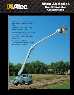 Op aanhangwagen gemonteerde knikarmhoogwerkers Altec AA55