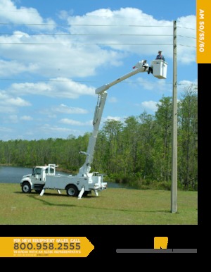 Op aanhangwagen gemonteerde knikarmhoogwerkers Altec AM60E