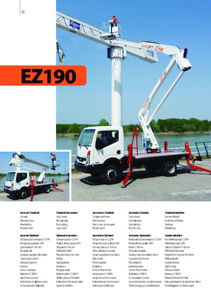 Op aanhangwagen gemonteerde knikarmhoogwerkers Easy Lift EZ190 