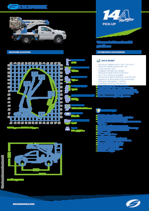 Op vrachtwagen gemonteerde knikarmhoogwerkers Socage forSte 14 A