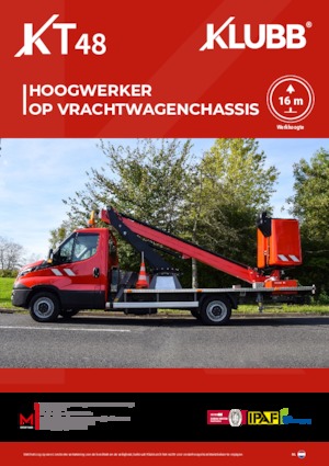 Op aanhangwagen gemonteerde knikarmhoogwerkers Klubb KT48