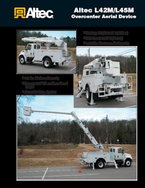 Op aanhangwagen gemonteerde knikarmhoogwerkers Altec L45M