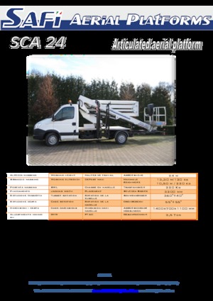 Op vrachtwagen gemonteerde knikarmhoogwerkers Safi SCA 24 HE 