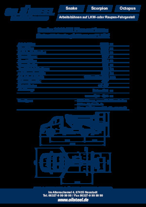 Op aanhangwagen gemonteerde knikarmhoogwerkers Oil & Steel Snake 2010 H EL
