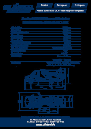 Op aanhangwagen gemonteerde knikarmhoogwerkers Oil & Steel Snake 2010H Plus