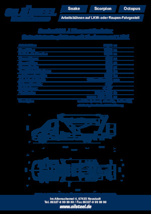 Op aanhangwagen gemonteerde knikarmhoogwerkers Oil & Steel Snake 2111 J Plus