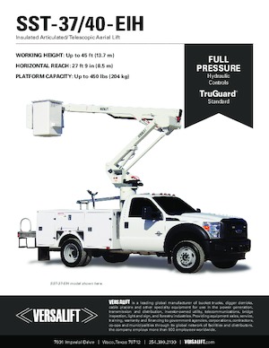 Op aanhangwagen gemonteerde knikarmhoogwerkers Versalift SST-37-EIH