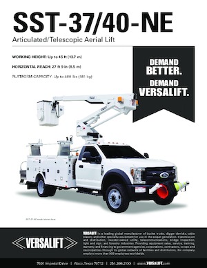 Op aanhangwagen gemonteerde knikarmhoogwerkers Versalift SST-40-NE