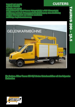 Op aanhangwagen gemonteerde knikarmhoogwerkers Custers Taurus 200-10.5