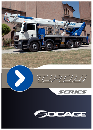 Op aanhangwagen gemonteerde knikarmhoogwerkers Socage TJ 51