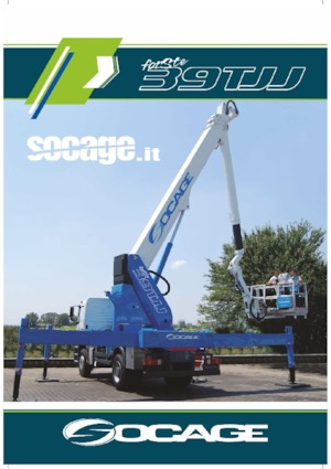 Op aanhangwagen gemonteerde knikarmhoogwerkers Socage TJJ 39