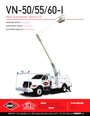 Op aanhangwagen gemonteerde knikarmhoogwerkers Versalift VN-50-REAR 