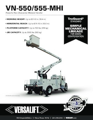 Op aanhangwagen gemonteerde knikarmhoogwerkers Versalift VN-555-MHI