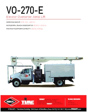 Op aanhangwagen gemonteerde knikarmhoogwerkers Versalift VO-270-REV