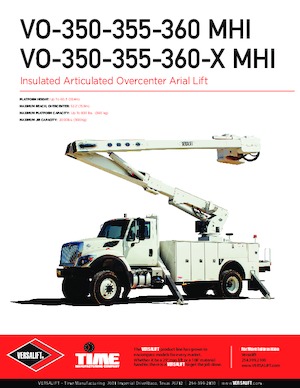 Op aanhangwagen gemonteerde knikarmhoogwerkers Versalift VO-350-MHI