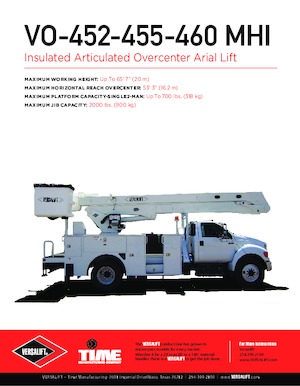 Op aanhangwagen gemonteerde knikarmhoogwerkers Versalift VO-455-MHI