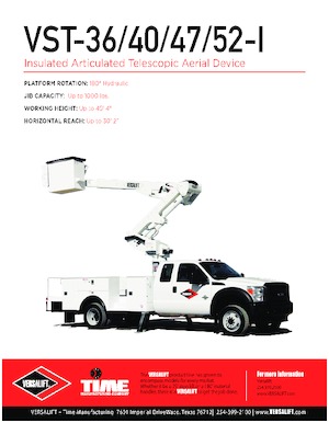 Op aanhangwagen gemonteerde knikarmhoogwerkers Versalift VST-36-I