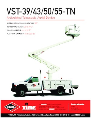 Op aanhangwagen gemonteerde knikarmhoogwerkers Versalift VST-50-TN
