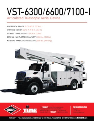 Op aanhangwagen gemonteerde knikarmhoogwerkers Versalift VST-6600-I