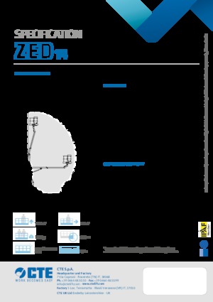 Op aanhangwagen gemonteerde knikarmhoogwerkers CTE ZED 14