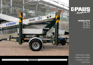 Op aanhangwagen gemonteerde knikarmhoogwerkers Paus GT 18 A