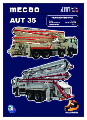 Op vrachtwagen gemonteerde betonpomp Mecbo AUT 35 P6.90