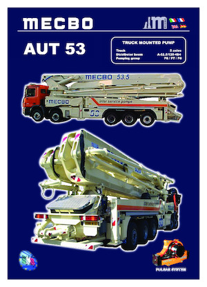 Op vrachtwagen gemonteerde betonpomp Mecbo AUT 53 P6.110