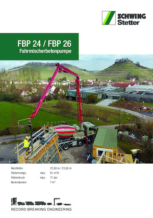 Op vrachtwagen gemonteerde betonpomp SCHWING-Stetter FBP 24