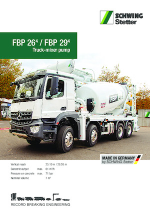 Op vrachtwagen gemonteerde betonpomp SCHWING-Stetter FBP 29-4