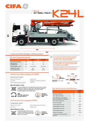 Op vrachtwagen gemonteerde betonpomp CIFA K24L
