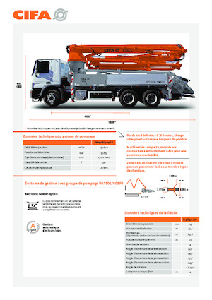 Op vrachtwagen gemonteerde betonpomp CIFA K30L 