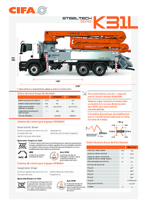 Op vrachtwagen gemonteerde betonpomp CIFA K31L
