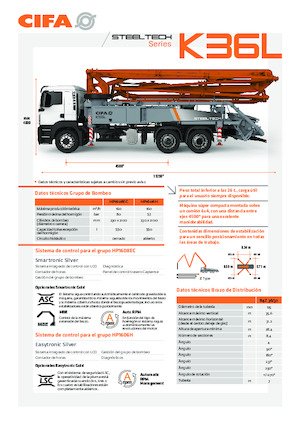 Op vrachtwagen gemonteerde betonpomp CIFA K36L