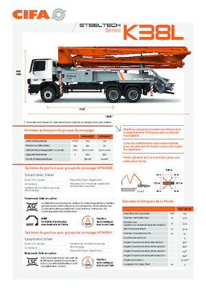 Op vrachtwagen gemonteerde betonpomp CIFA K38L