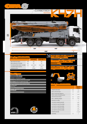 Op vrachtwagen gemonteerde betonpomp CIFA K47H