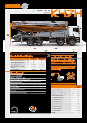 Op vrachtwagen gemonteerde betonpomp CIFA K47H