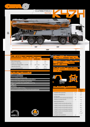 Op vrachtwagen gemonteerde betonpomp CIFA K47H