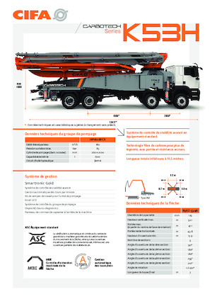 Op vrachtwagen gemonteerde betonpomp CIFA K53H