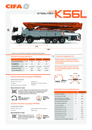 Op vrachtwagen gemonteerde betonpomp CIFA K56L