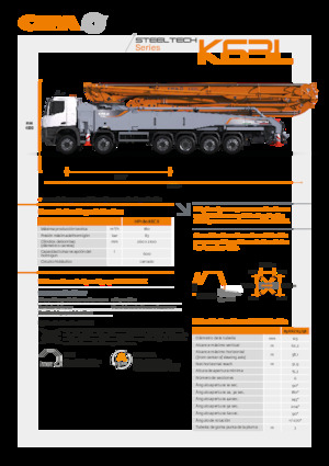 Op vrachtwagen gemonteerde betonpomp CIFA K63L 